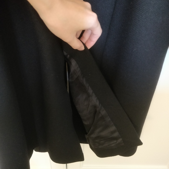 ZARA 75% wool black coat double breasted - Picture 6 of 13